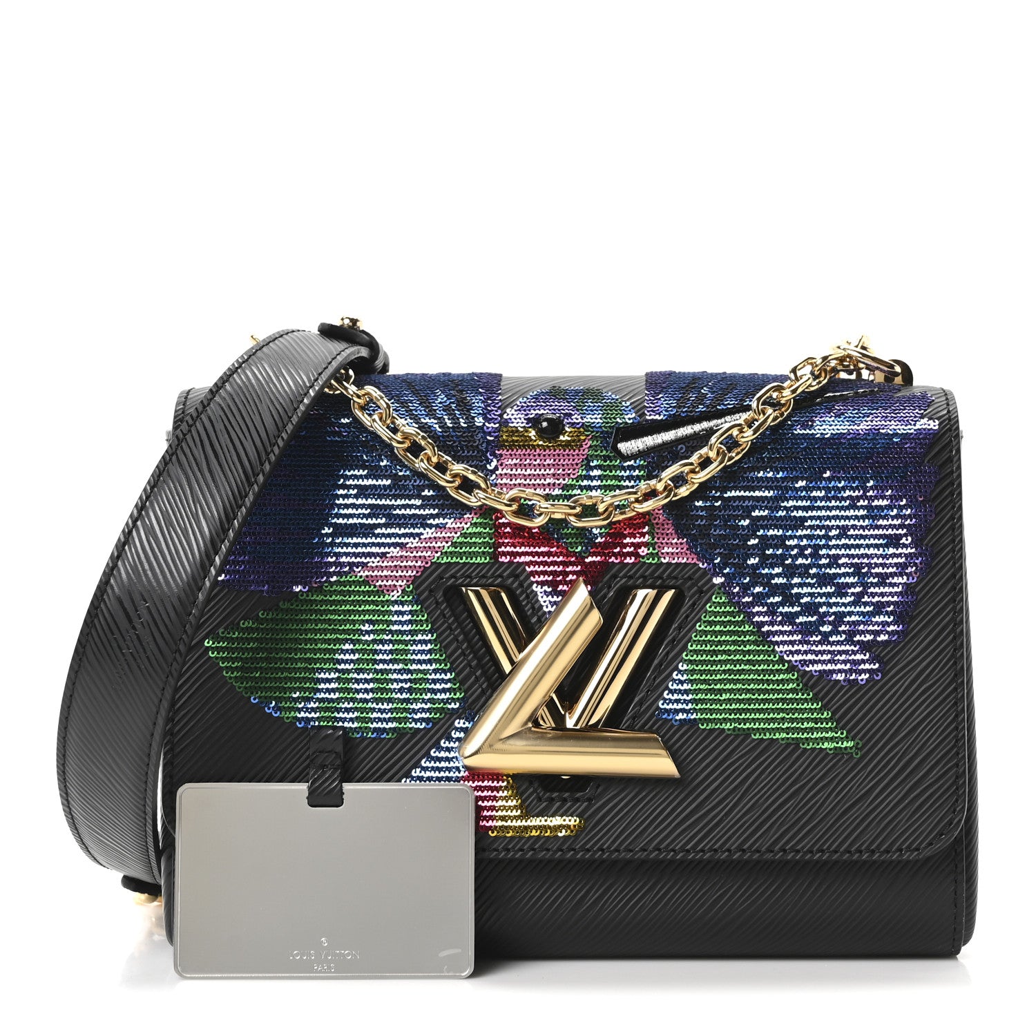 ヴィトン Louis Vuitton Epi Sequin Bird Twist Shoulder Bag MM Black 1863052