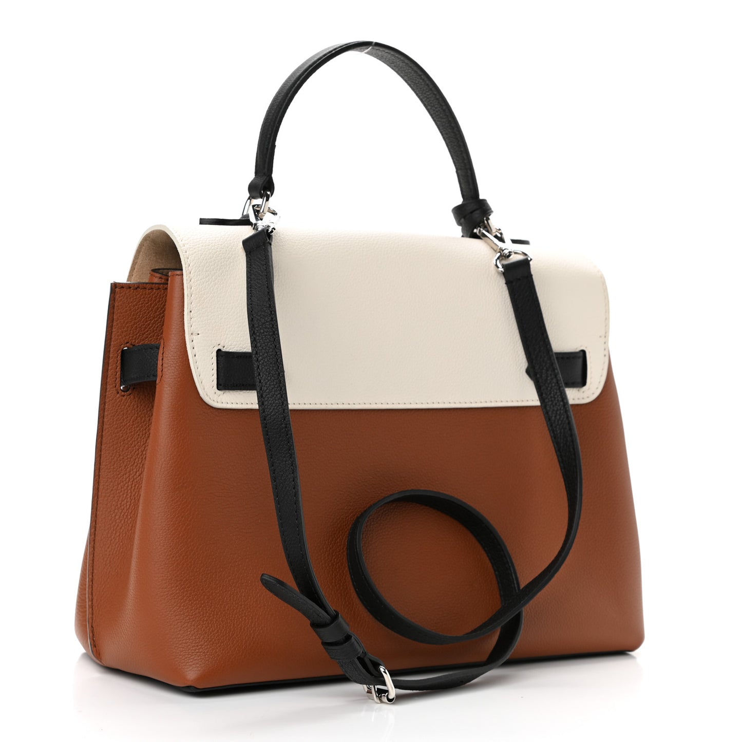 Soft Calfskin Lockme Ever Caramel Creme Black