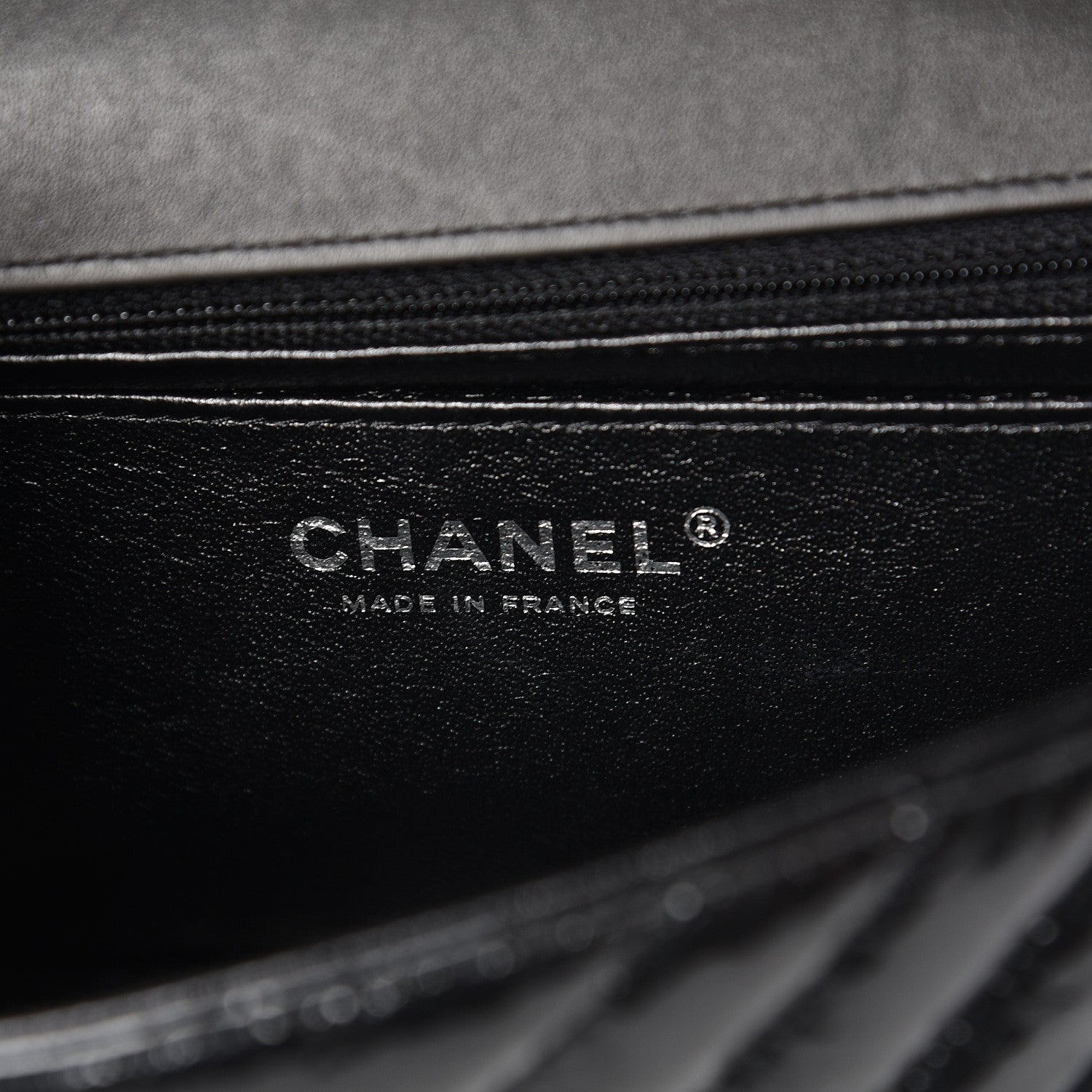 Chanel Patent Metallic Crumpled Calfskin Chevron Quilted Mini Rectangular Flap So Black 6 of 10