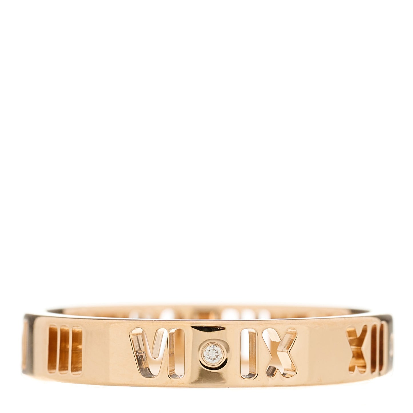 18K Rose Gold Diamond Atlas Pierced Ring 53 6.5