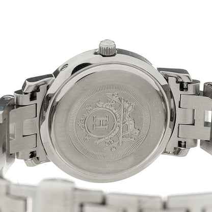 Hermes Stainless Steel Pink Mother of Pearl 24mm Clipper Quartz Watch 4 of 4