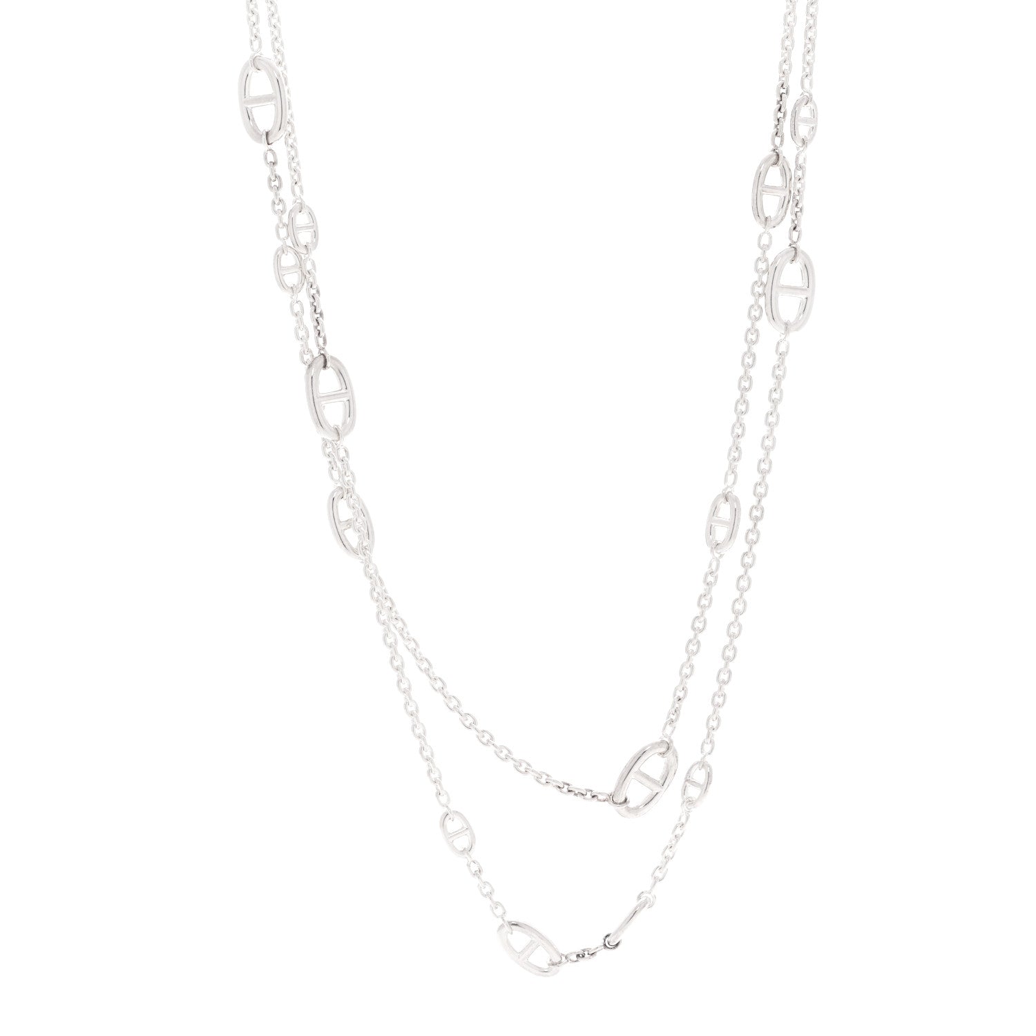 Hermes Sterling Silver Farandole Necklace 160 1 of 5
