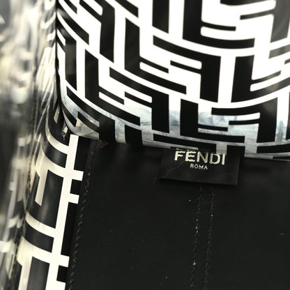 Fendi TPU FF Vitello Century Plexiglass Medium Runaway Shopper Tote Black 6 of 10