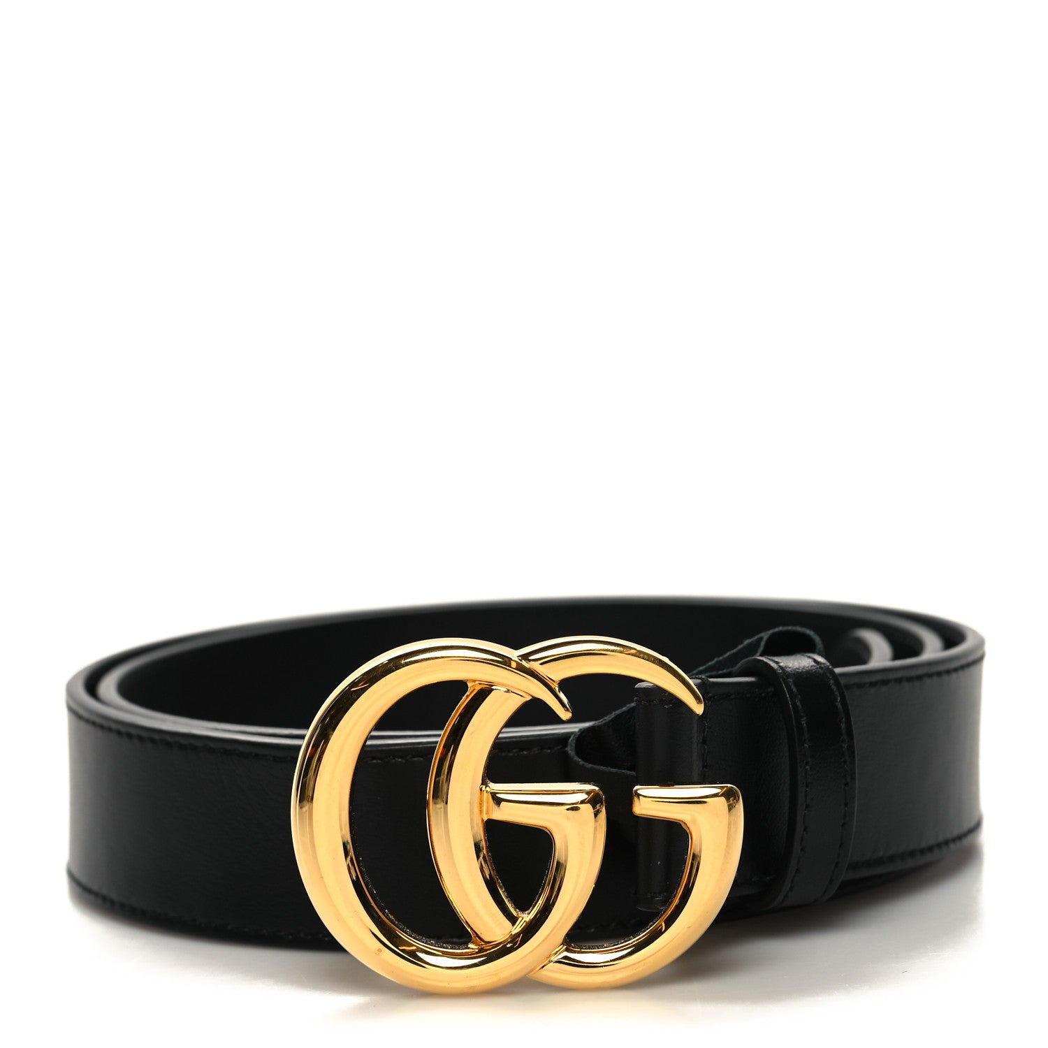 Gucci Plutone Calfskin Double G 30mm Belt 85 34 Black 1 of 6
