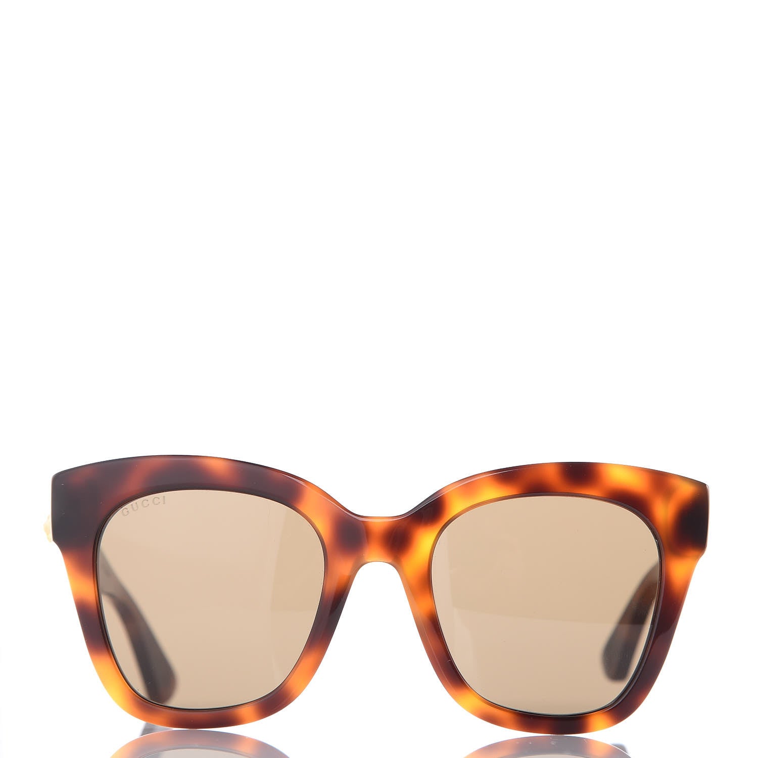 Gucci Acetate Square Frame Sunglasses GG0029S Tortoise 3 of 7