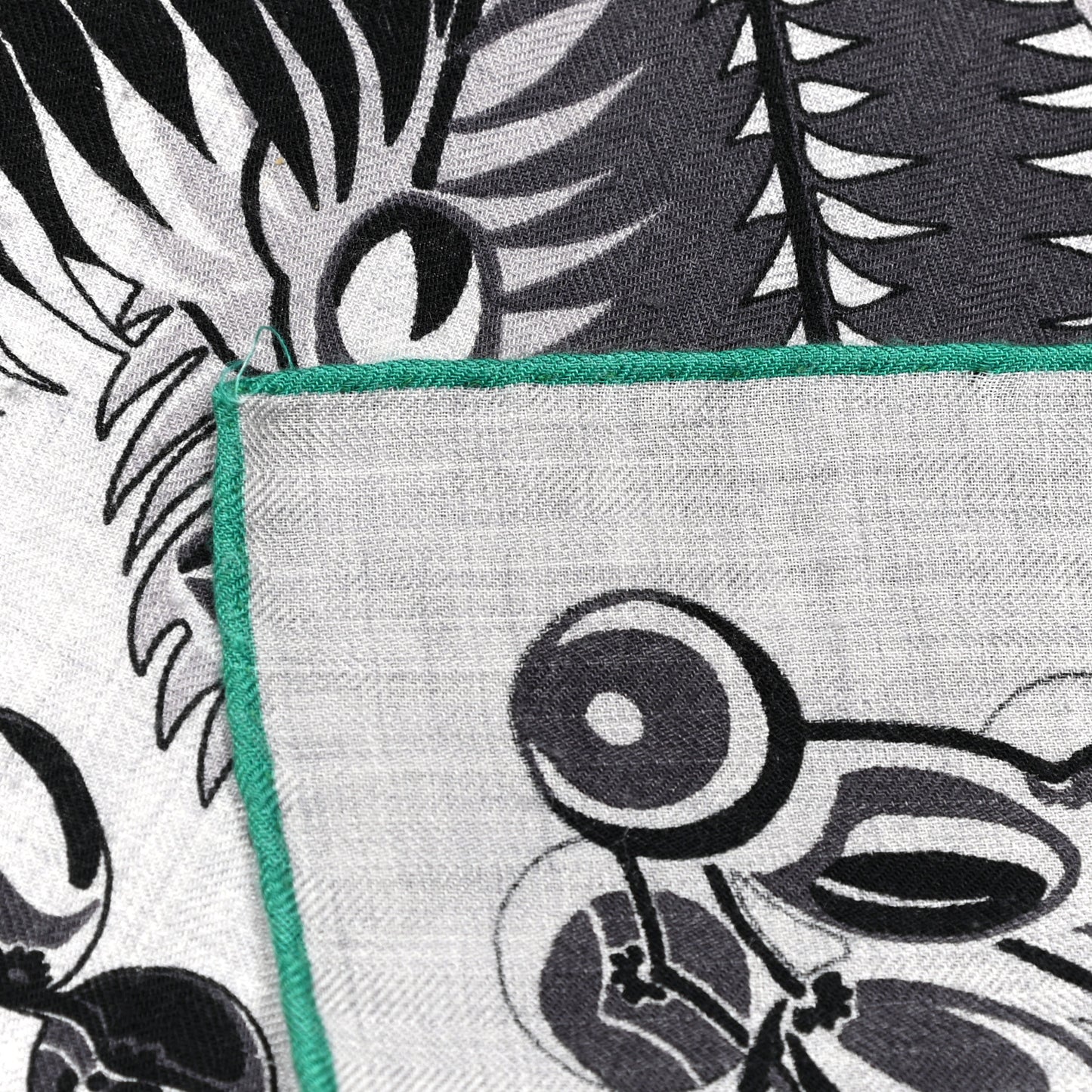 Cashmere Silk Mythiques Phoenix Coloriage Shawl 140 Gris Chine Black Vert