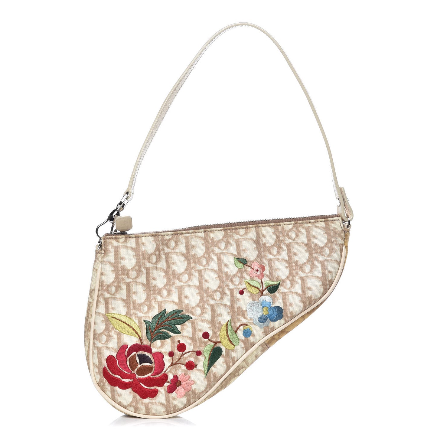 Monogram Vintage Flowers Mini Saddle Bag Beige