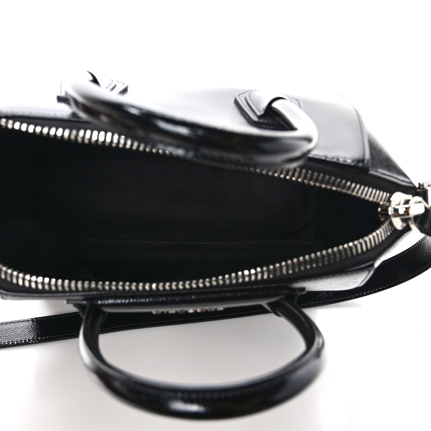 Givenchy Textured Patent Calfskin Small Antigona Black 5 of 11
