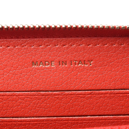 Chanel Shiny Goatskin Diagonal Quilted Small Zip Around Wallet Red 7 of 11