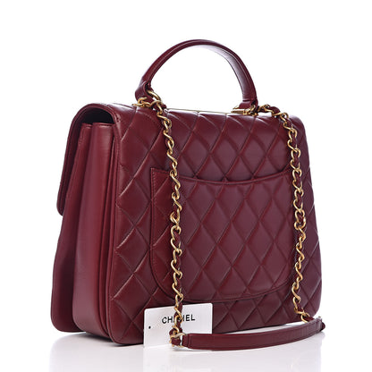 Chanel Lambskin Quilted Large Trendy CC Dual Handle Flap Bag Burgundy 3 of 11
