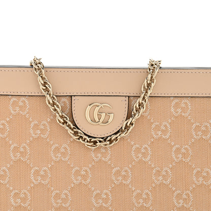 Gucci Denim Calfskin GG Monogram Small Ophidia Chain Shoulder Bag Light Beige 8 of 12