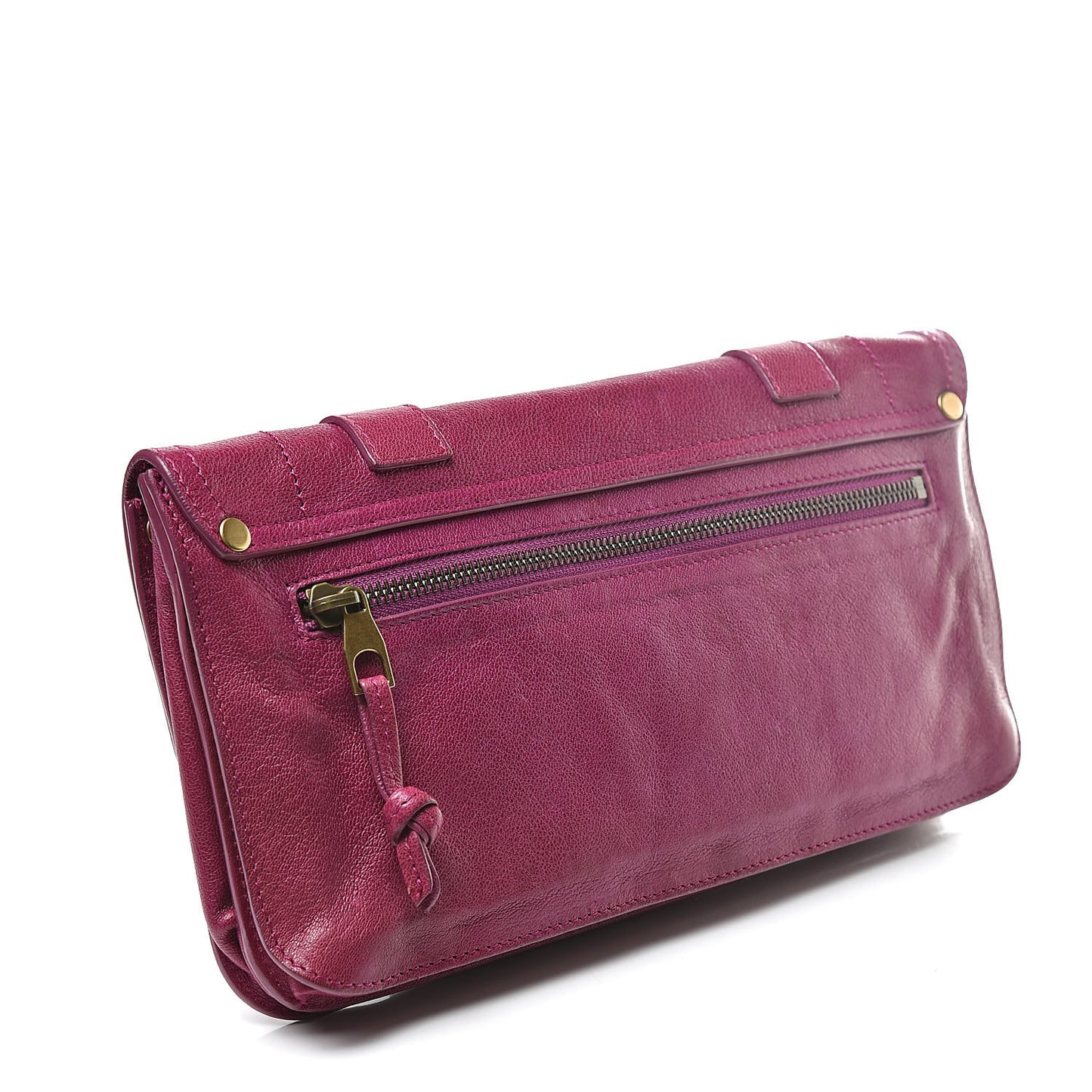 Suede PS1 Pochette Clutch Grape