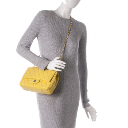 Chanel Lambskin Quilted Medium Easy Carry Flap Yellow 2 of 7