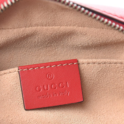 Gucci Calfskin Matelasse Small GG Marmont Chain Shoulder Bag Hibiscus Red 6 of 10
