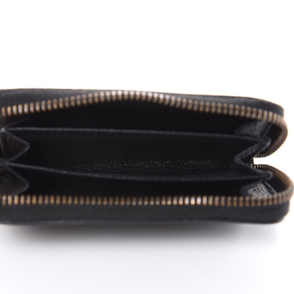 Gucci Calfskin Logo Zip Around Card Case Black 5 of 10