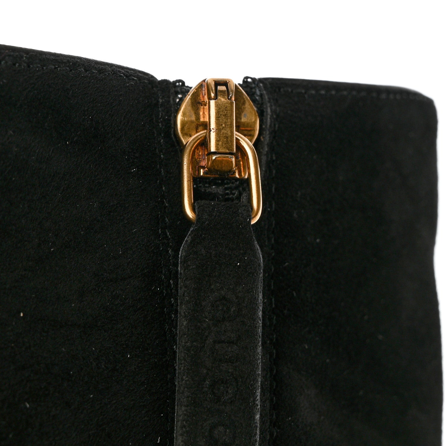 Gucci Kid Scamosciato GG Marmont Fringe Knee High Boots 40 Black 11 of 15