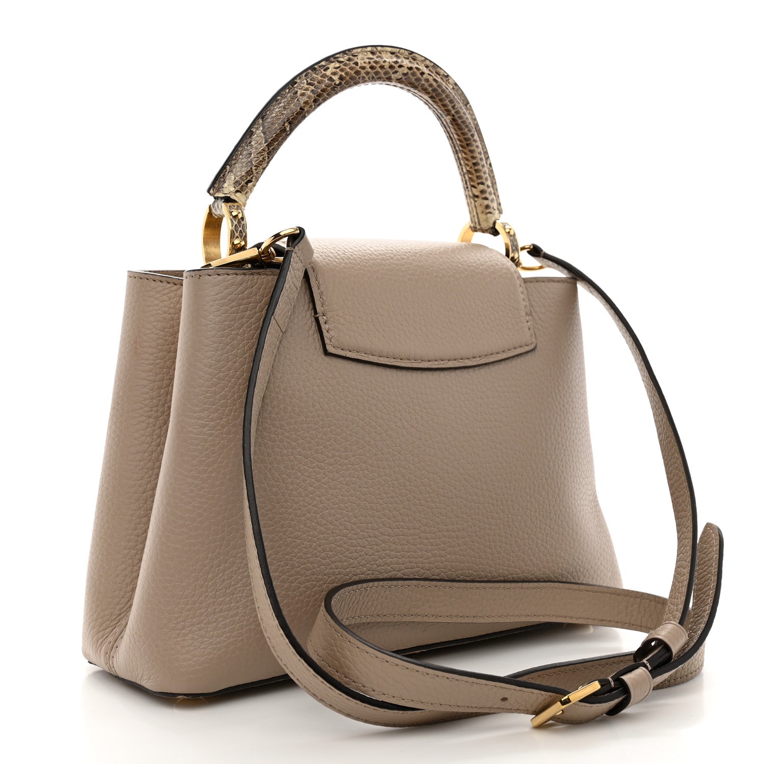 Louis Vuitton Taurillon Ayers Capucines BB Galet 3 of 12