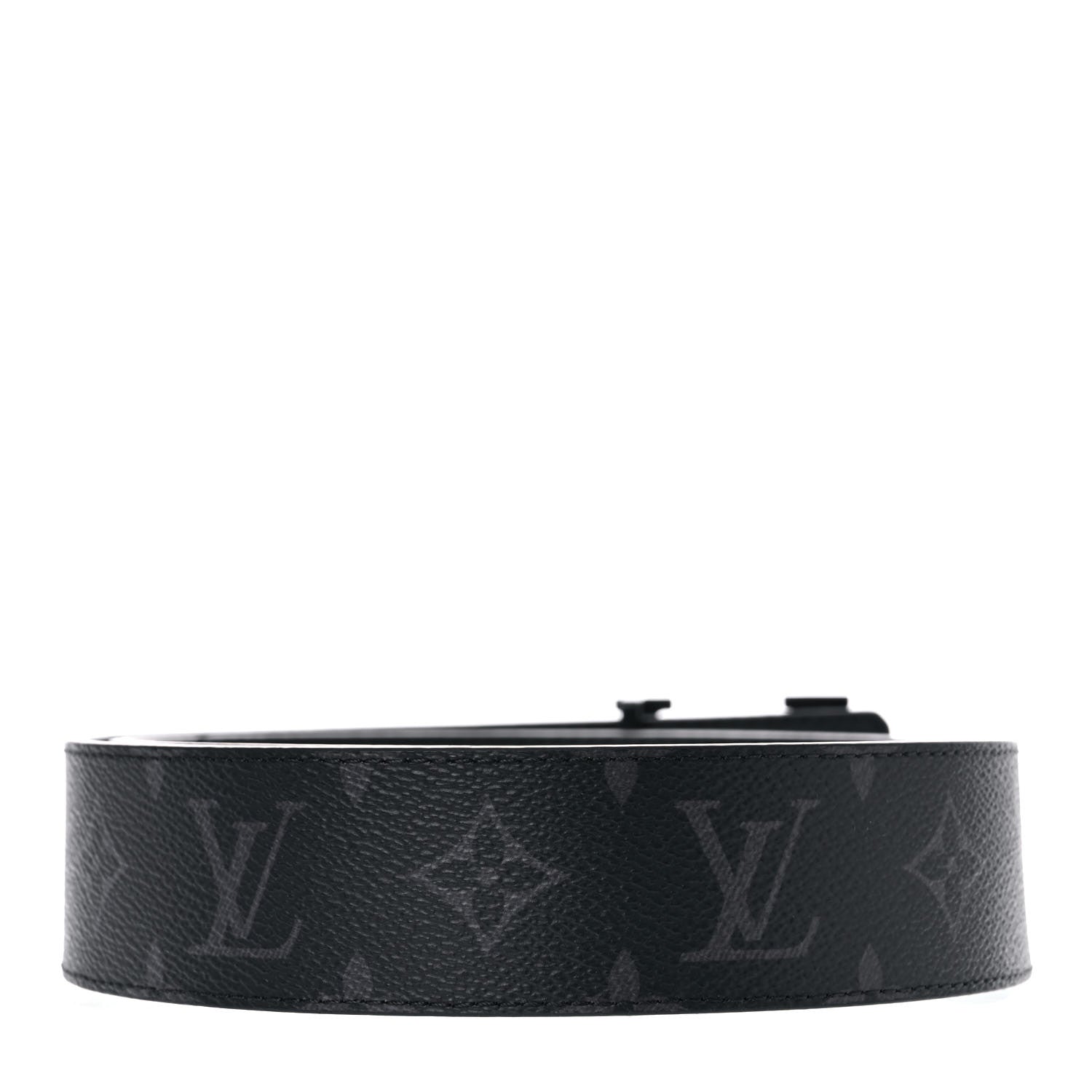 Louis Vuitton Monogram Eclipse Taigarama 40mm LV Initiales Reversible Belt 90 36 Black 2 of 12
