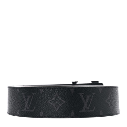 Louis Vuitton Monogram Eclipse Taigarama 40mm LV Initiales Reversible Belt 90 36 Black 2 of 12