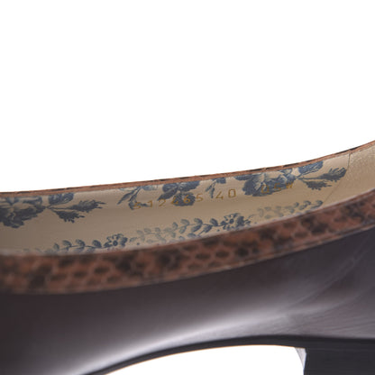 Gucci Malaga Kid Elaphe Yva Ballet Flats 40 Cocoa 11 of 12