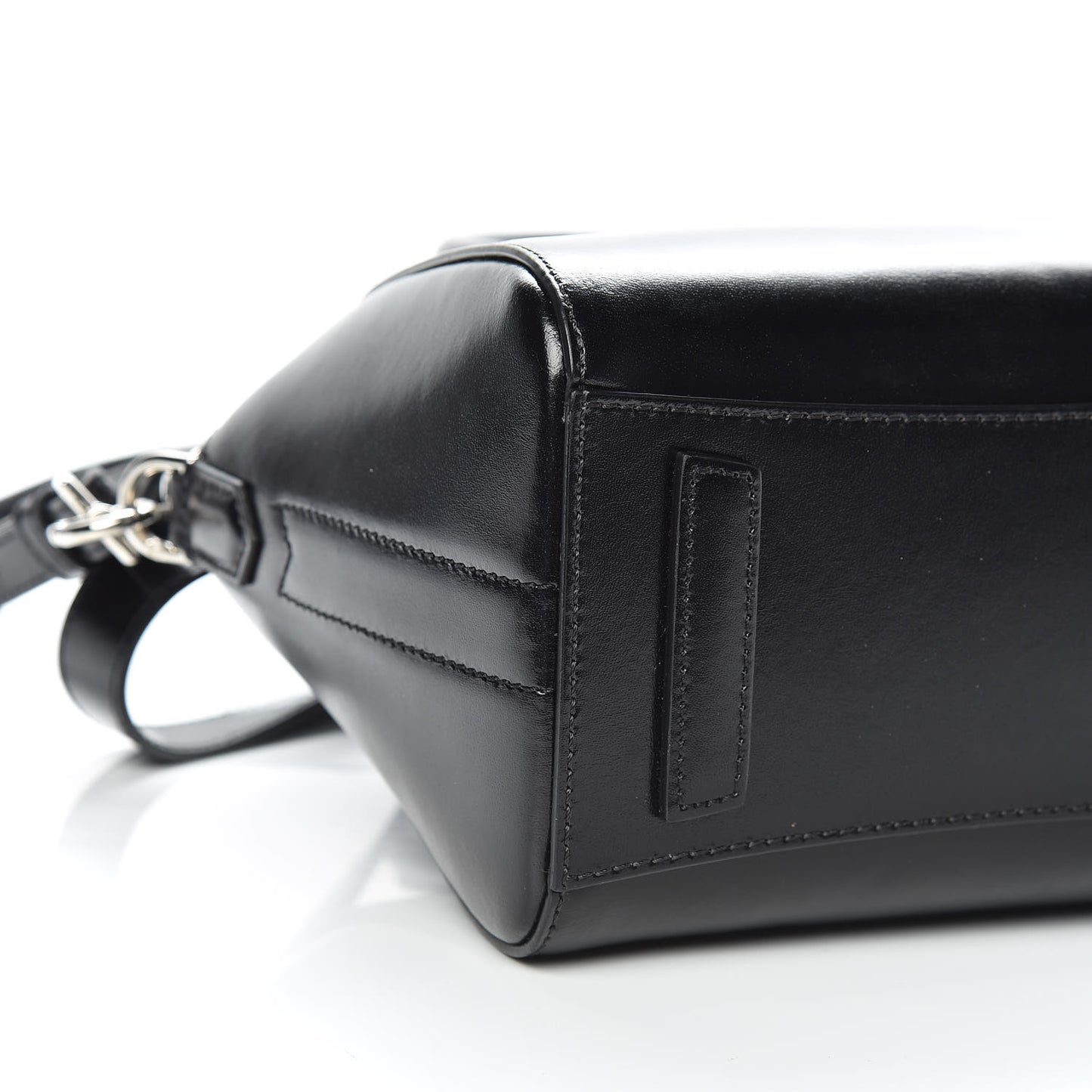 Shiny Lord Calfskin Mini Antigona Black