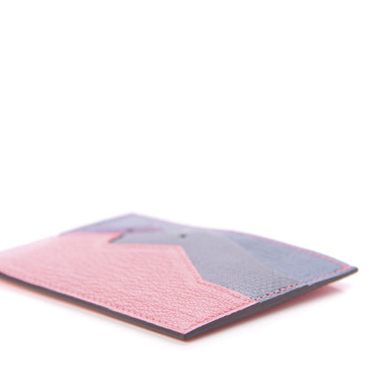 Hermes Chevre Mysore Lizard Les Petits Chevaux Card Holder Rose Ete 7 of 9