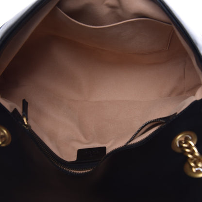 Gucci Calfskin Matelasse Medium GG Marmont Shoulder Bag Black 5 of 7