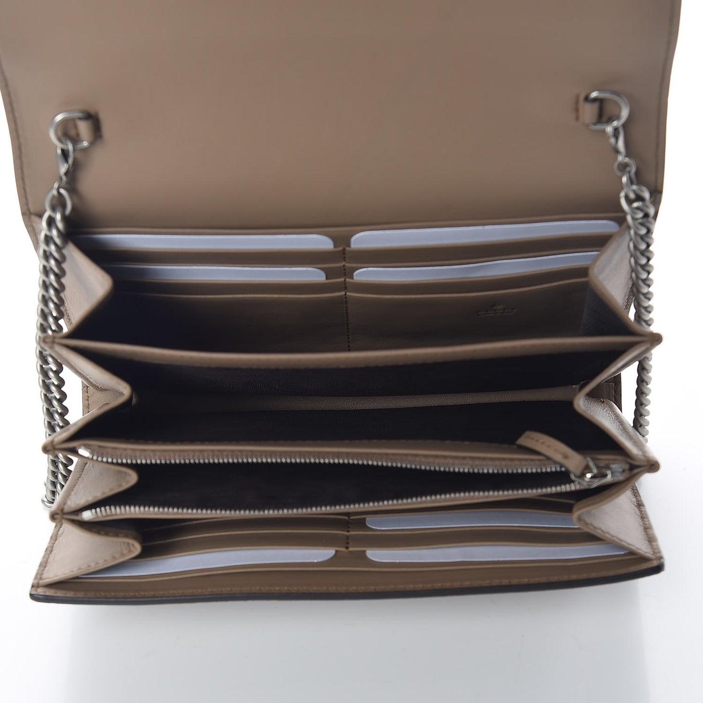 Suede Mini Dionysus Chain Wallet Taupe