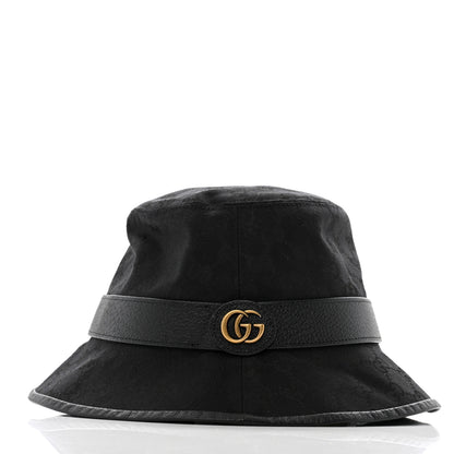 Gucci Monogram Textured Dollar Calfskin GG Jago Bucket Hat M Black 4 of 10