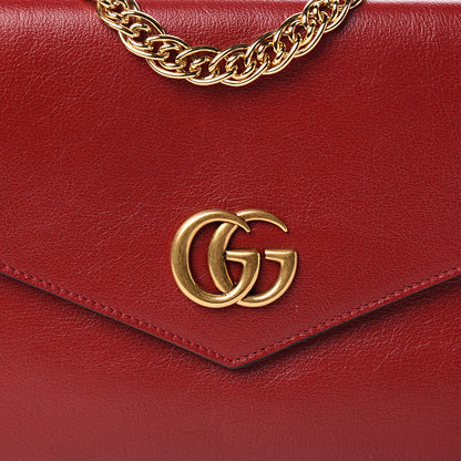 Gucci Calfskin Diagonal GG Medium Thiara Double Envelope Shoulder Bag Black Red 12 of 12