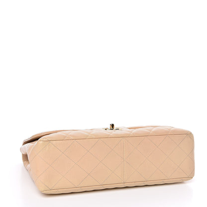 Chanel Caviar Quilted Jumbo Single Flap Beige Clair 4 of 10