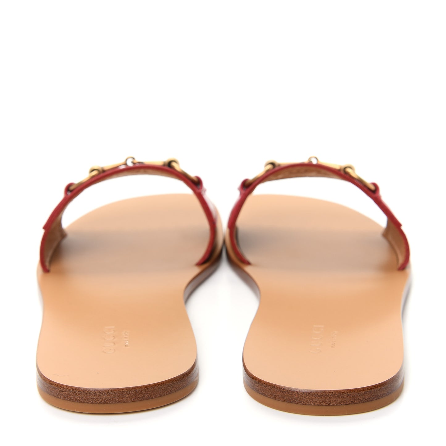 Malaga Kid Fringe Horsebit Slide Sandals 39 Hibiscus Red