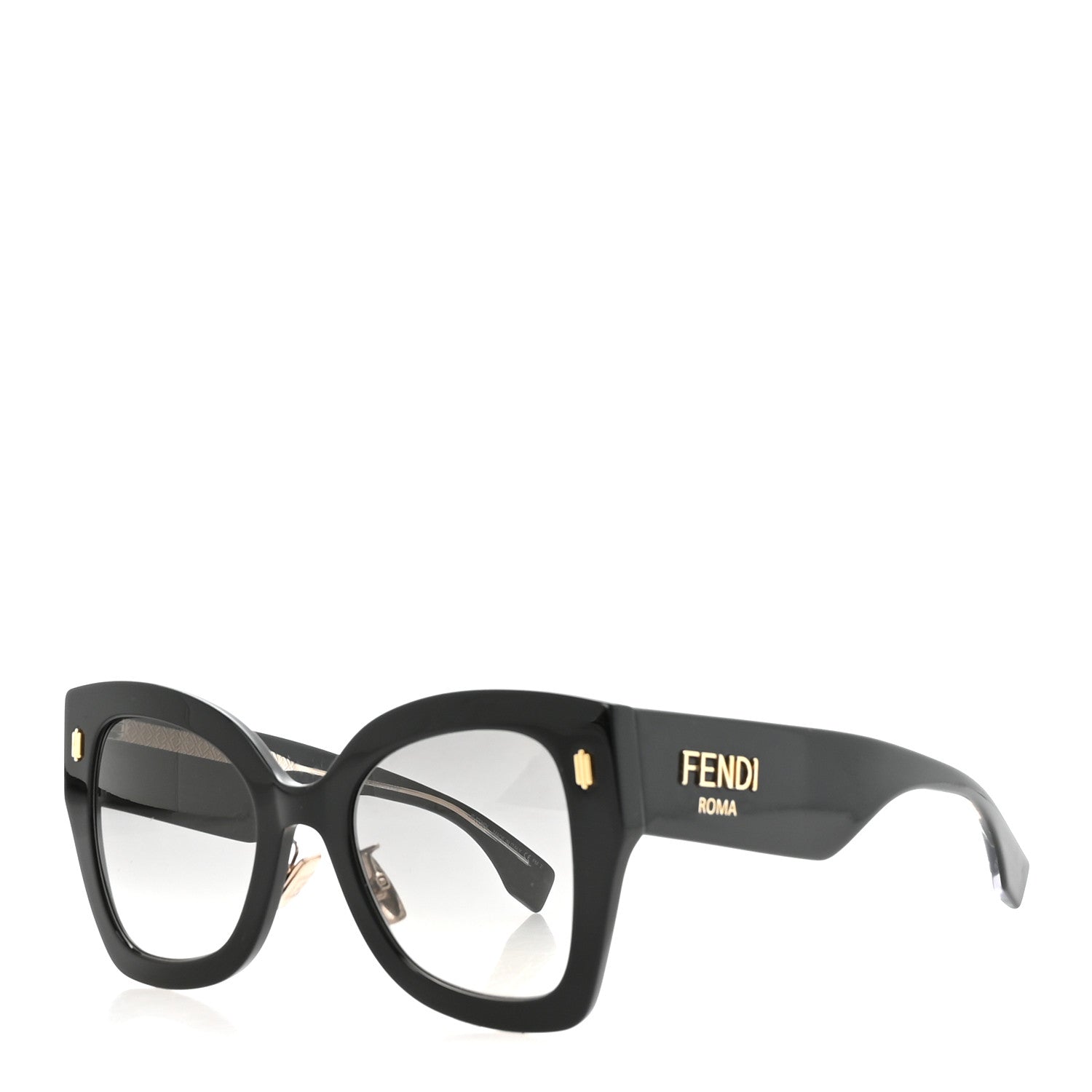 Fendi Acetate FF 53mm Sunglasses FF0434/G/S S Black 1 of 6