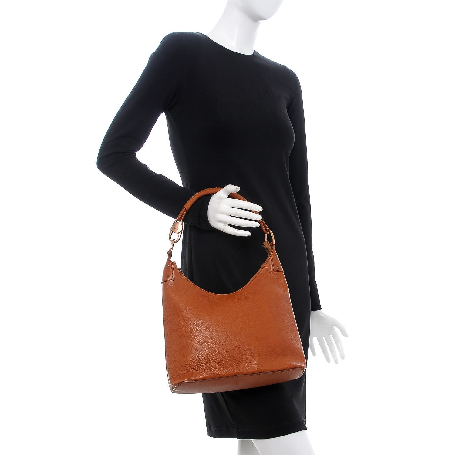 Gucci Pebbled Calfskin Hobo Brown 2 of 11