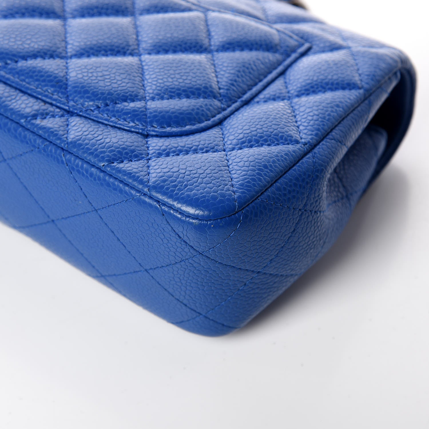 Chanel Caviar Quilted Mini Rectangular Flap Blue 12 of 14