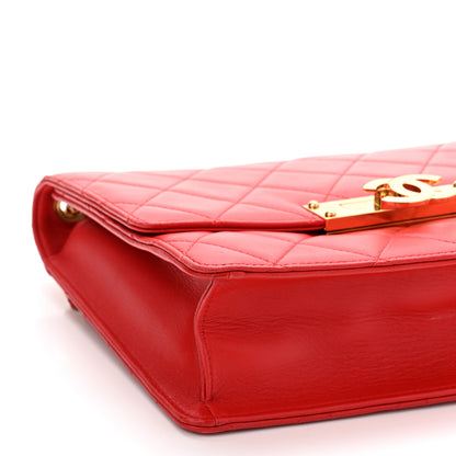Chanel Lambskin Quilted Medium Golden Class Flap Red 8 of 10