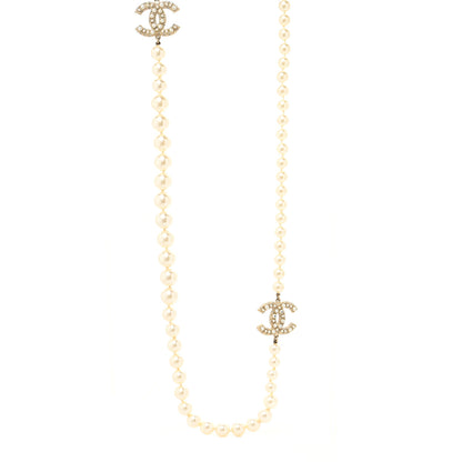 Chanel Pearl CC 100th Anniversary Necklace Light Gold 1 of 4