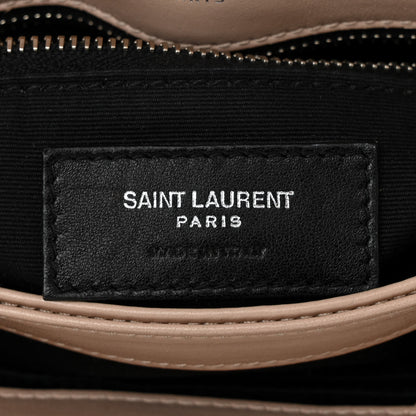 Saint Laurent Calfskin Y Quilted Monogram Toy Loulou Crossbody Bag Nude Powder 6 of 13