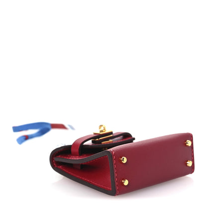 Hermes Tadelakt Mini Kelly Twilly Bag Charm Rouge Vif 3 of 6