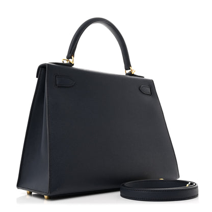 Hermes Epsom Kelly Sellier 28 Bleu Nuit 3 of 14