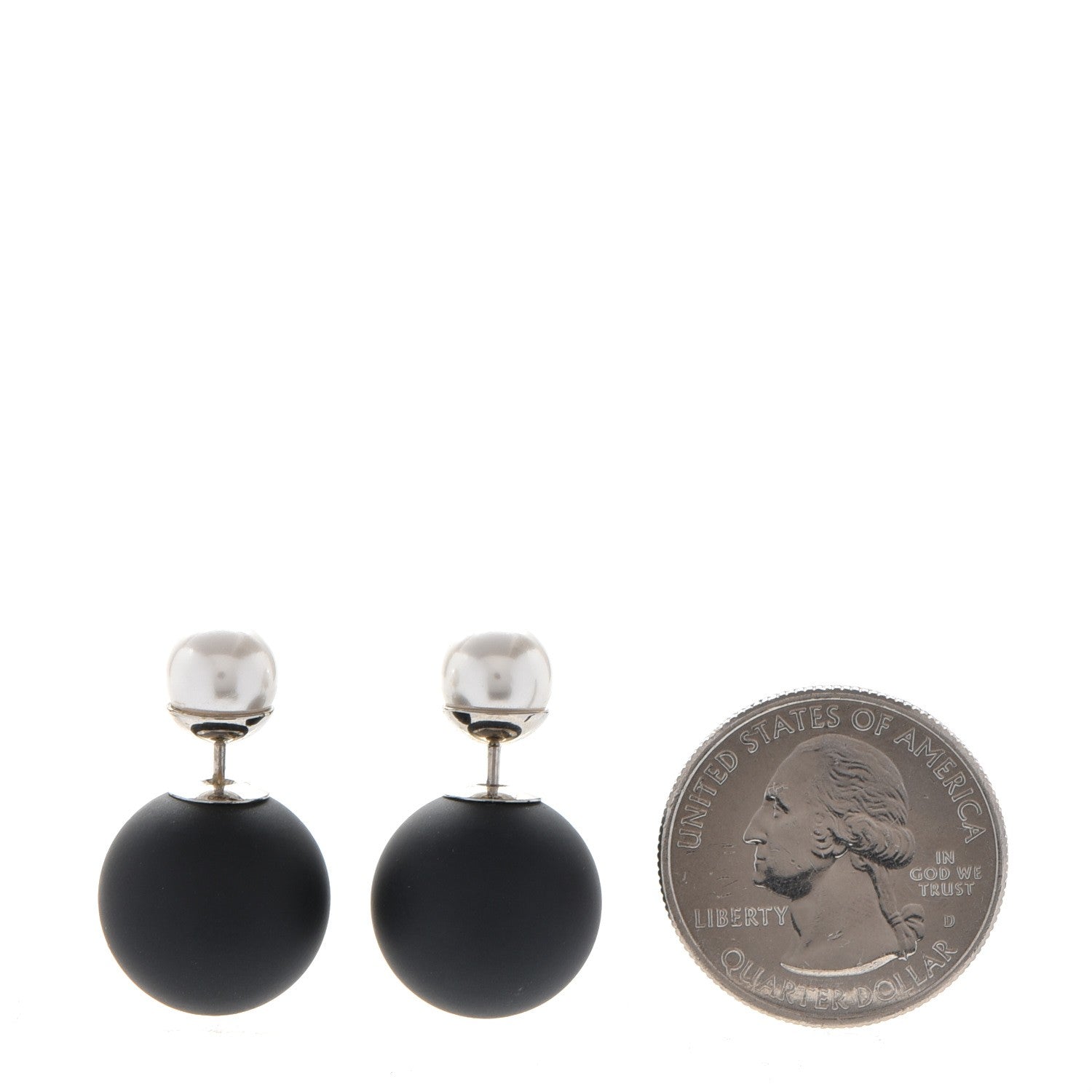 Christian Dior Mise En Dior Tribal Earrings Matte Black Pearl 2 of 5
