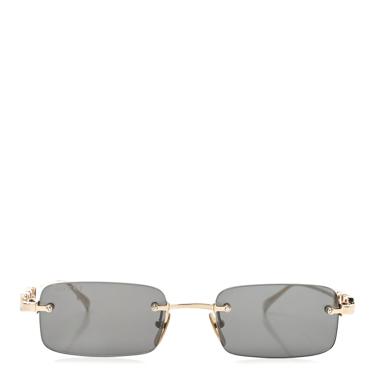 Metal Logo Rectangle Sunglasses GG1808S Gold