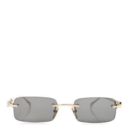 Gucci Metal Logo Rectangle Sunglasses GG1808S Gold 2 of 7