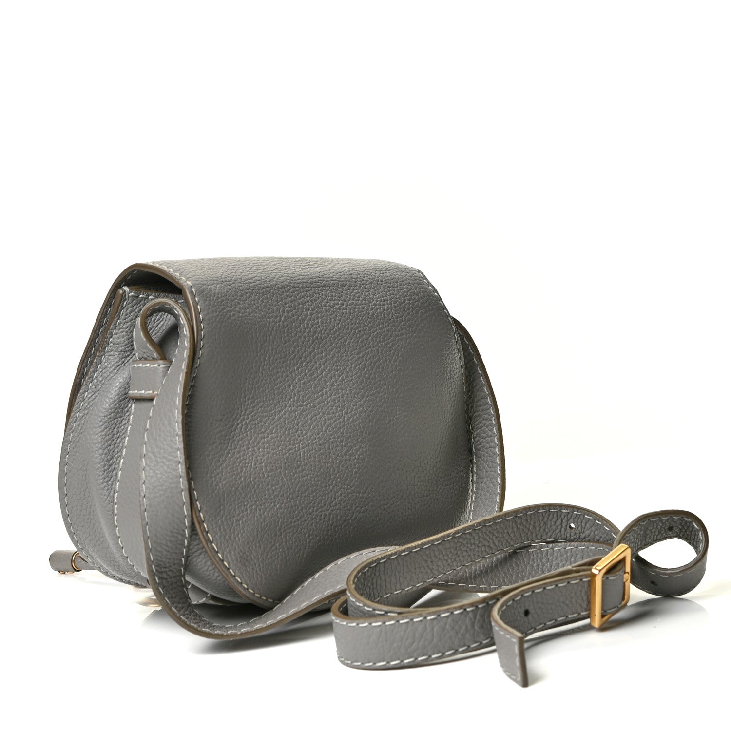 Chloe Calfskin Mini Marcie Round Crossbody Bag Cashmere Grey 3 of 9