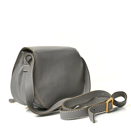 Chloe Calfskin Mini Marcie Round Crossbody Bag Cashmere Grey 3 of 9