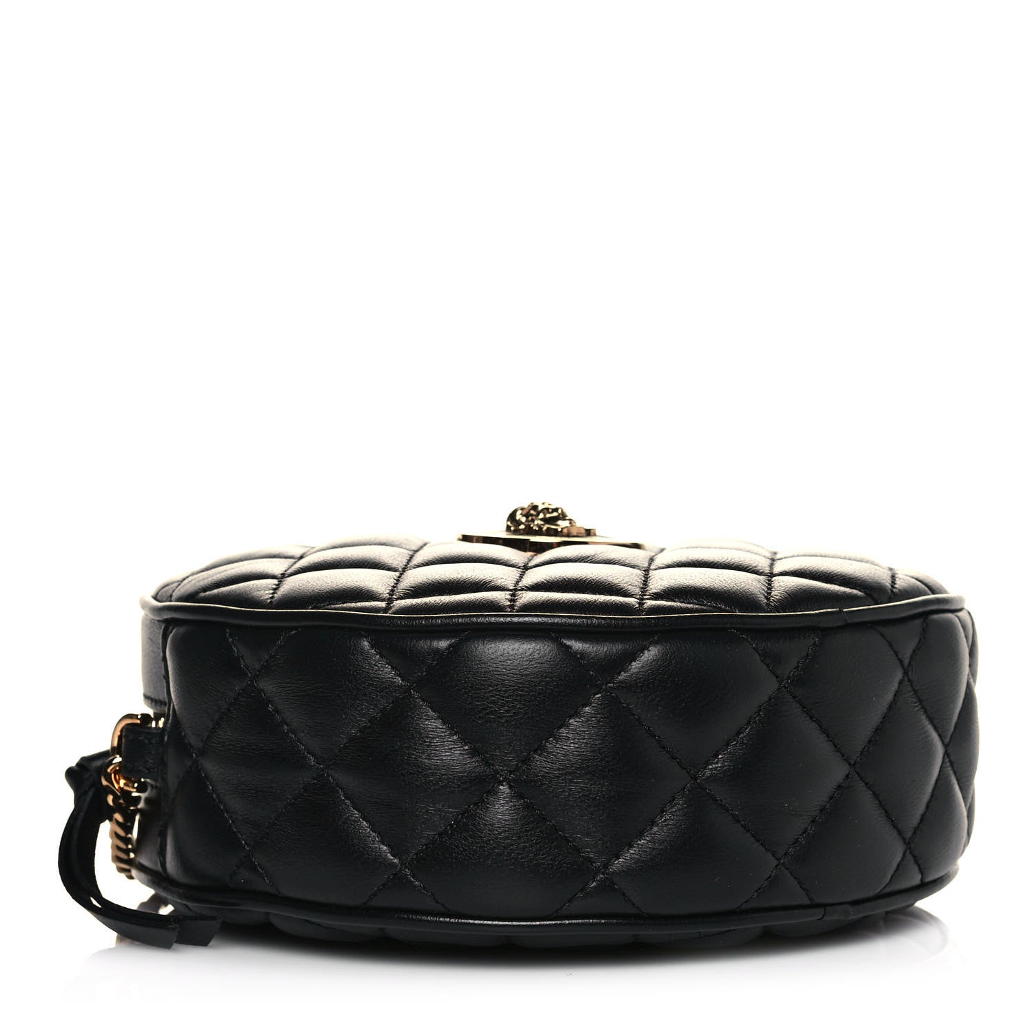 Versace Nappa Quilted Medusa Round Camera Bag Black 4 of 12