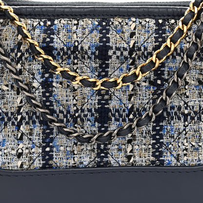 Chanel Tweed Calfskin Small Gabrielle Hobo Blue 8 of 10