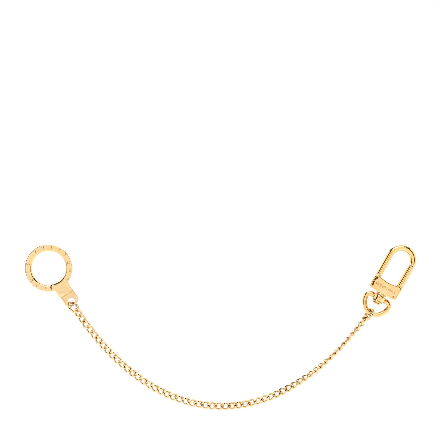 Louis Vuitton Metal Pochette Extender Key Ring Chain Gold 1 of 4