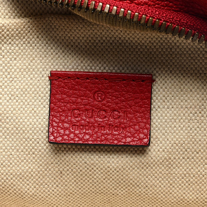 Gucci Grained Calfskin Logo Belt Bag Hibiscus Red 6 of 9