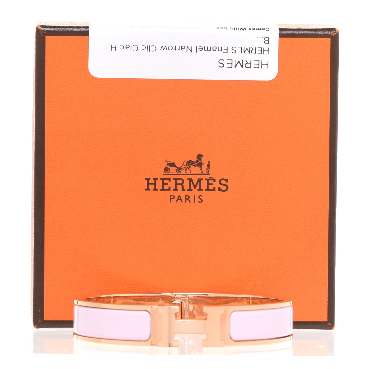 Hermes Enamel Narrow Clic Clac H Bracelet GM Rose Dragee 6 of 6